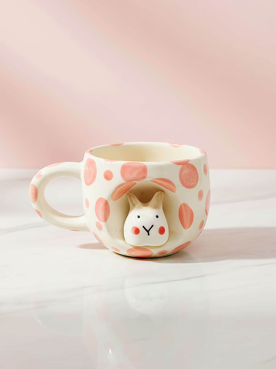 Cute Bunny Dot Ceramic Mug
